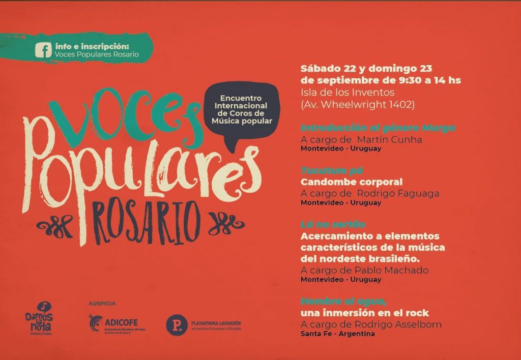 Coro Yulelé estará participando del Encuentro Internacional de Coros de Música Popular: Voces Populares Rosario